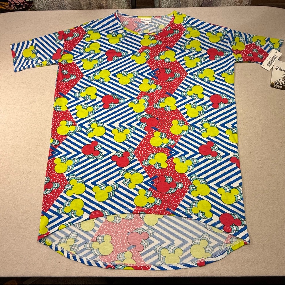 🤠 3/$20 Disney LuLaRoe - Irma - Disney - Red, Yellow & Blue - NWT - Size Small